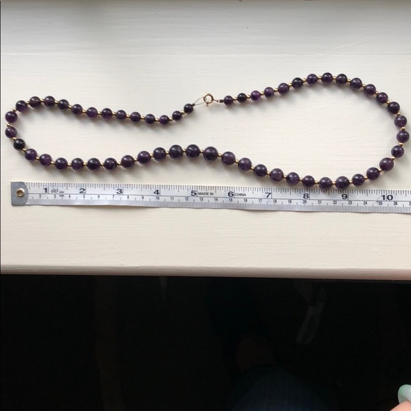 SOLD Vintage Amethyst Wire-Strung Beads - Picture 5 of 8